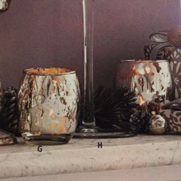 PartyLite Mercury Glass Tealight Holder Set - Picture 1 of 8